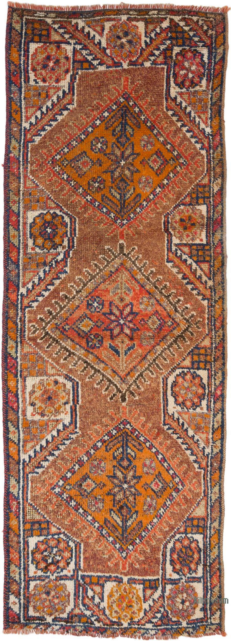 Vintage Tribal Runner Rug - 3' 7" x 10'  (43" x 120") - K0070420