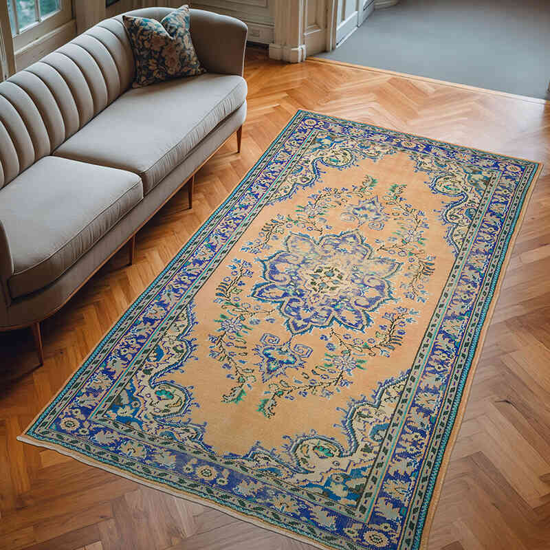 El Dokuma Vintage Halı - 182 cm x 303 cm - K0070421
