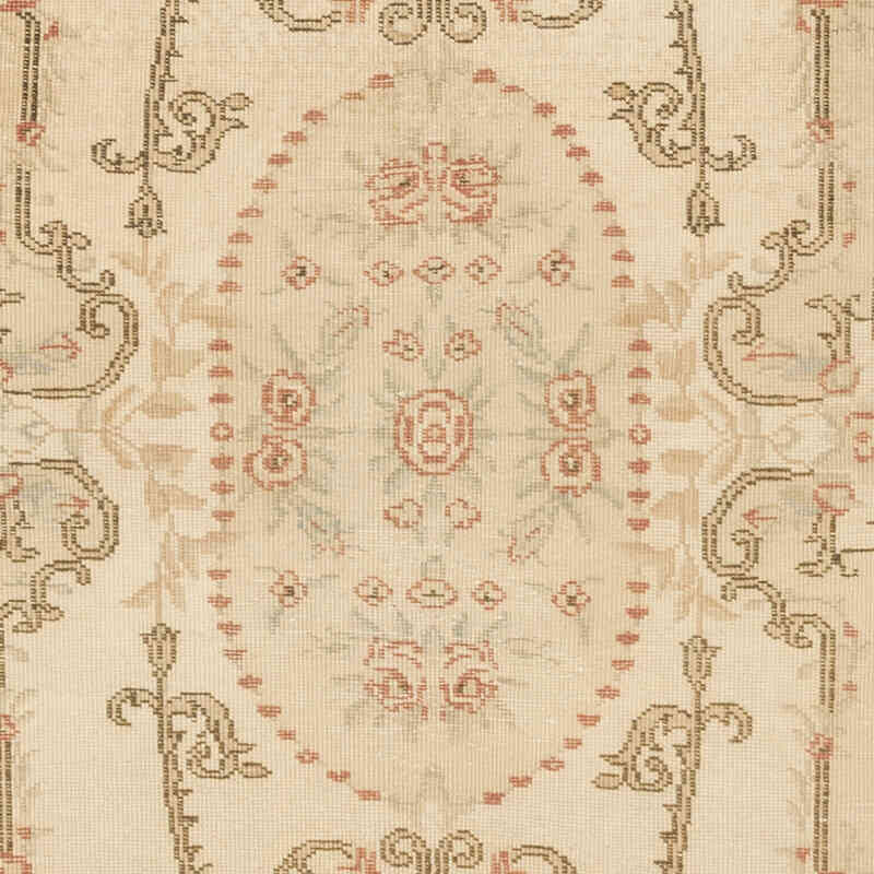 Alfombra Vintage Turca Anudada a Mano - 113 cm x 223 cm - K0070426