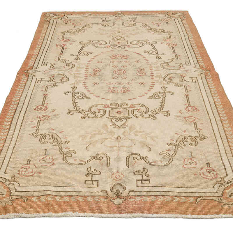 Alfombra Vintage Turca Anudada a Mano - 113 cm x 223 cm - K0070426