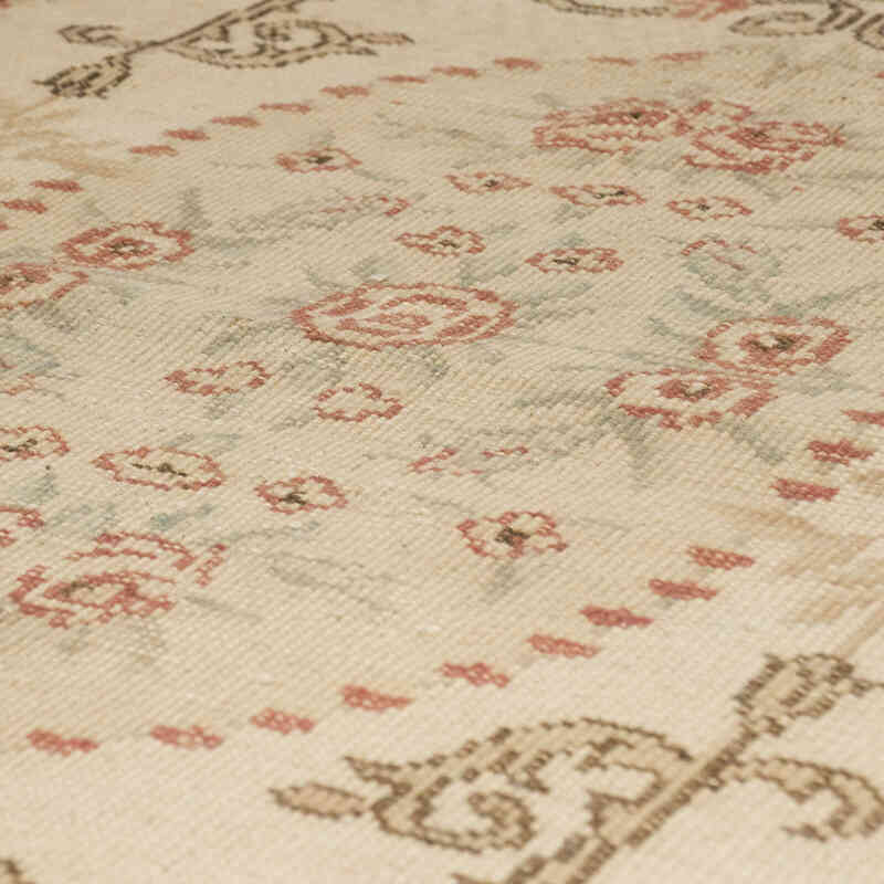 Alfombra Vintage Turca Anudada a Mano - 113 cm x 223 cm - K0070426
