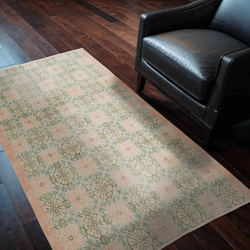 El Dokuma Vintage Halı - 112 cm x 182 cm - K0070431