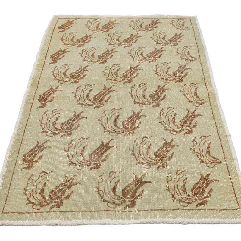 El Dokuma Vintage Halı - 85 cm x 136 cm - K0070448
