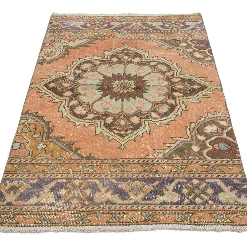 Alfombra Vintage Turca Anudada a Mano - 84 cm x 135 cm - K0070449