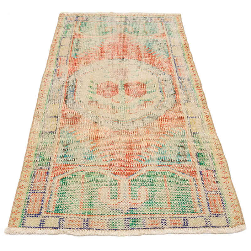 Alfombra Vintage Turca Anudada a Mano - 76 cm x 143 cm - K0070450