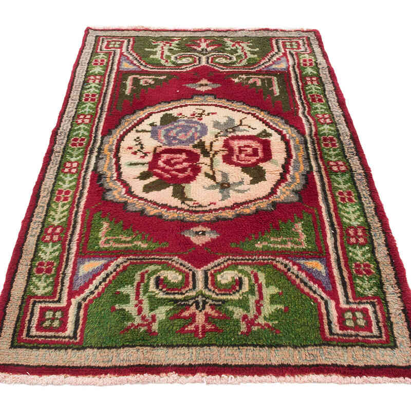 Alfombra Vintage Turca Anudada a Mano - 89 cm x 150 cm - K0070451