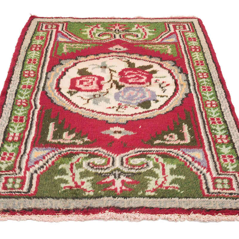 Alfombra Vintage Turca Anudada a Mano - 89 cm x 150 cm - K0070451