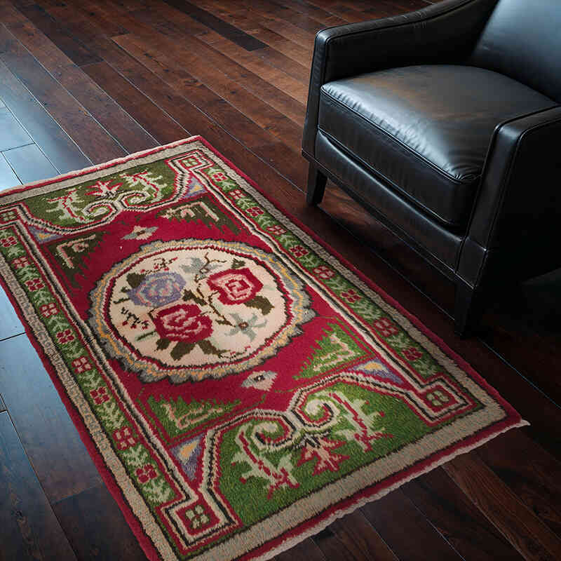 Alfombra Vintage Turca Anudada a Mano - 89 cm x 150 cm - K0070451