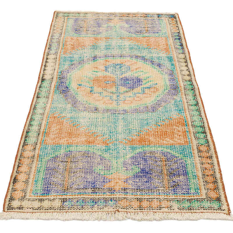El Dokuma Vintage Halı - 77 cm x 142 cm - K0070453