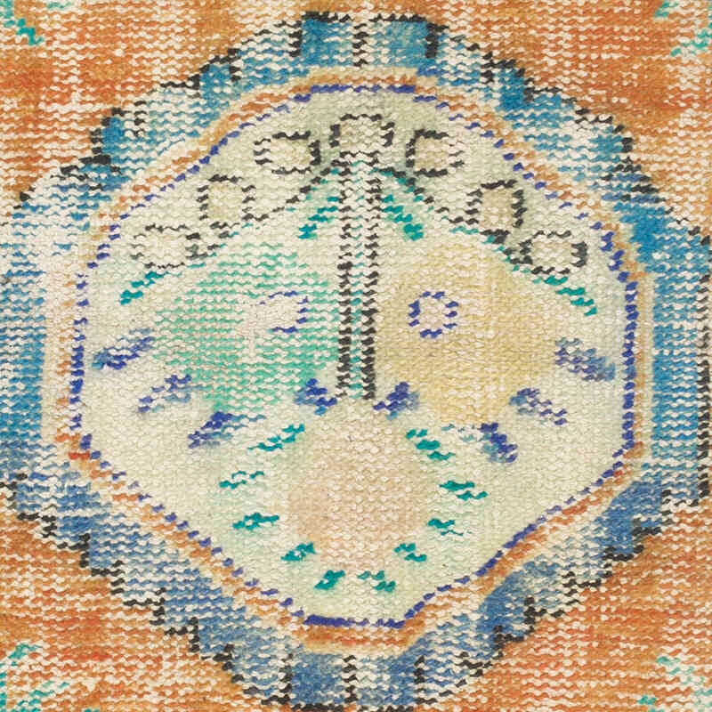 Alfombra Vintage Turca Anudada a Mano - 59 cm x 130 cm - K0070454