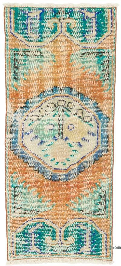 El Dokuma Vintage Halı - 59 cm x 130 cm