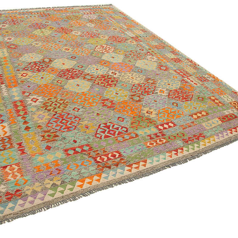 Nueva Alfombra Kilim afgana - 254 cm x 347 cm - K0070466
