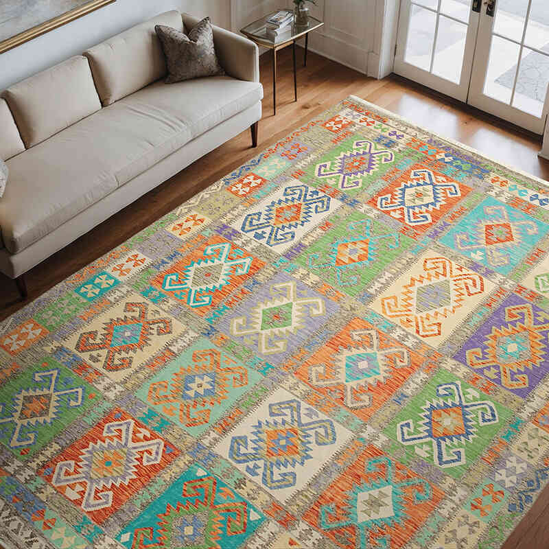 Nueva Alfombra Kilim afgana - 262 cm x 344 cm - K0070468