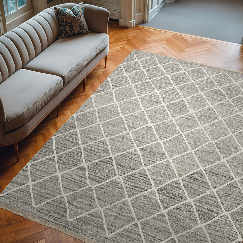 New Turkish Handwoven Kilim Rug - 7' 11" x 10' 5" (95" x 125") - K0070479