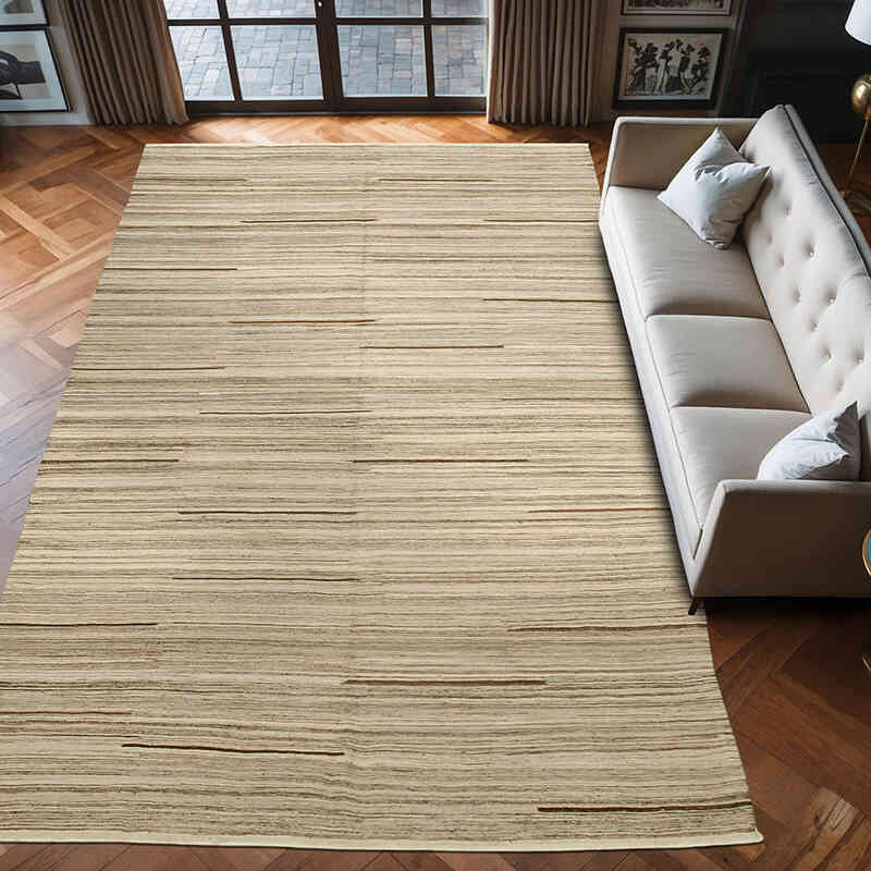 New Turkish Handwoven Kilim Rug - 8' 1" x 13' 9" (97" x 165") - K0070484