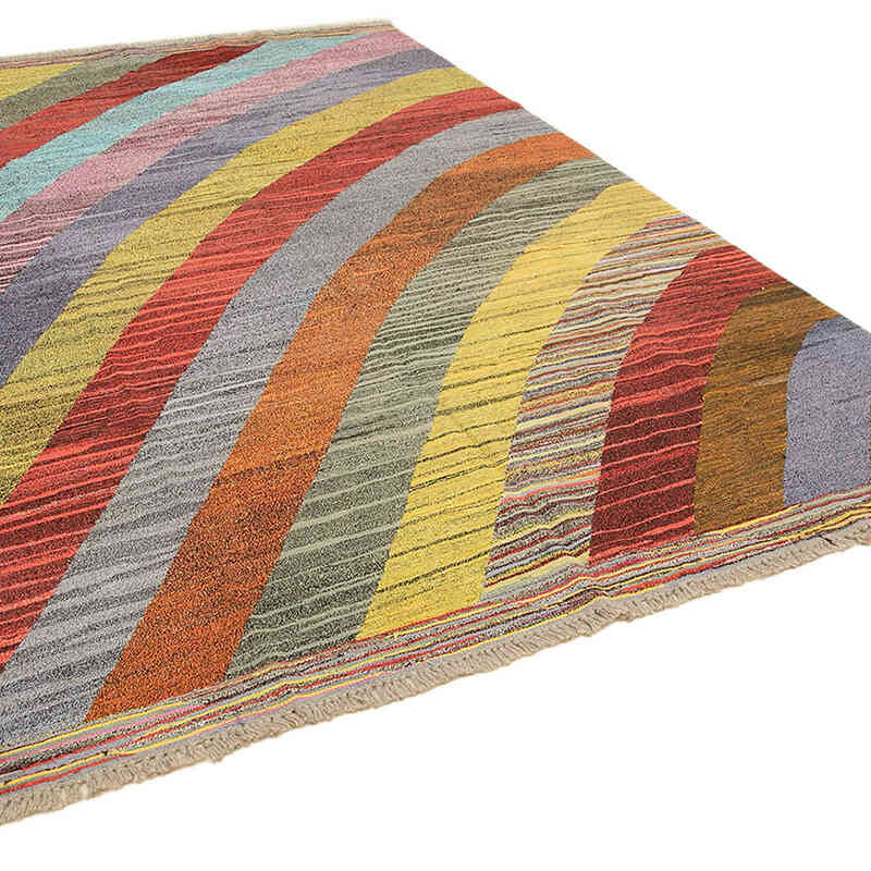 New Turkish Handwoven Kilim Rug - 7' 3" x 10' 6" (87" x 126") - K0070491