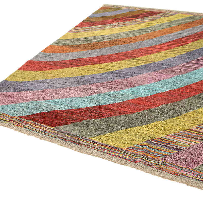 New Turkish Handwoven Kilim Rug - 7' 3" x 10' 6" (87" x 126") - K0070491