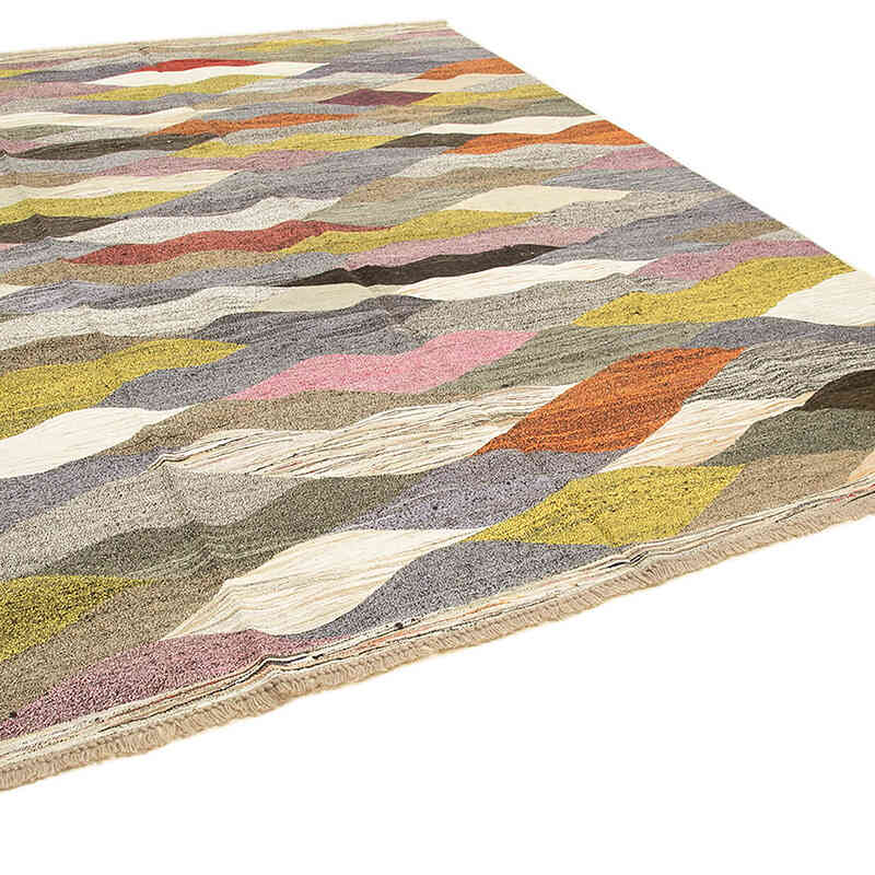 New Turkish Handwoven Kilim Rug - 9' 6" x 12' 1" (114" x 145") - K0070497