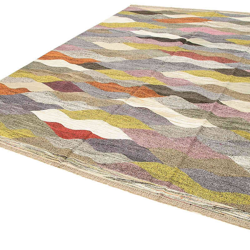 New Turkish Handwoven Kilim Rug - 9' 6" x 12' 1" (114" x 145") - K0070497