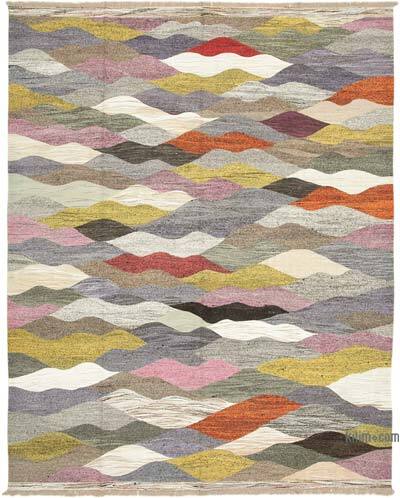 New Turkish Handwoven Kilim Rug - 9' 6" x 12' 1" (114" x 145")