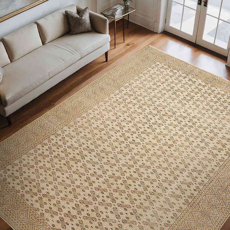 Vintage Hand-Knotted Oriental Rug - 8' 11" x 11' 2" (107" x 134") - K0070508