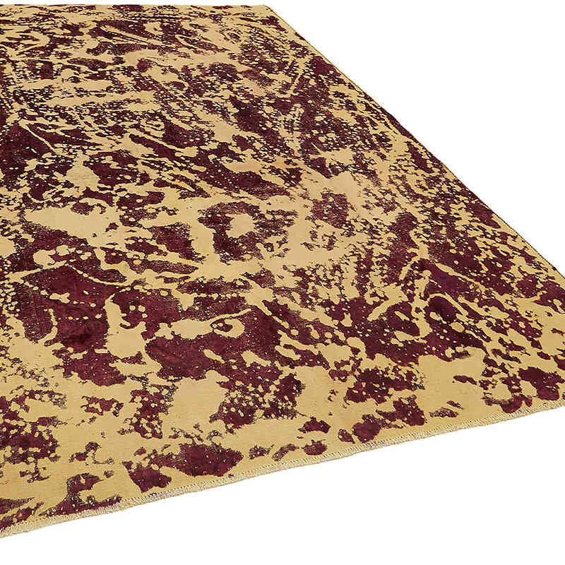 Alfombra Oriental Vintage Teñida a Mano Sobretintada - 226 cm x 343 cm - K0070519
