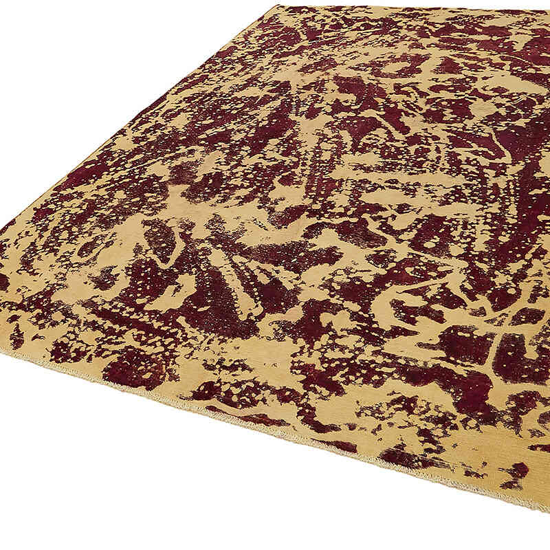 Alfombra Oriental Vintage Teñida a Mano Sobretintada - 226 cm x 343 cm - K0070519