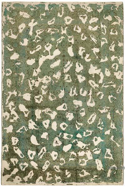 Overdyed Vintage Hand-knotted Oriental Rug - 7' 9" x 11' 3" (93" x 135")