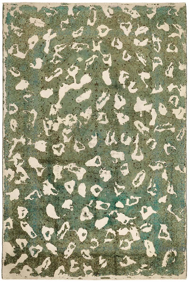 Overdyed Vintage El Dokuma Oryantal Halı - 235 cm x 344 cm - K0070520