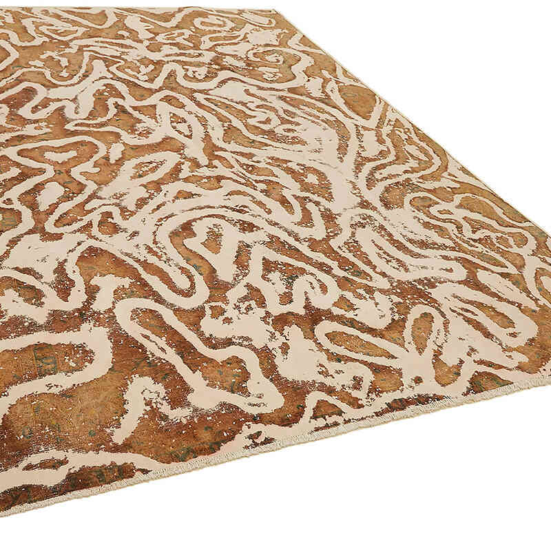 Alfombra Oriental Vintage Teñida a Mano Sobretintada - 259 cm x 350 cm - K0070526