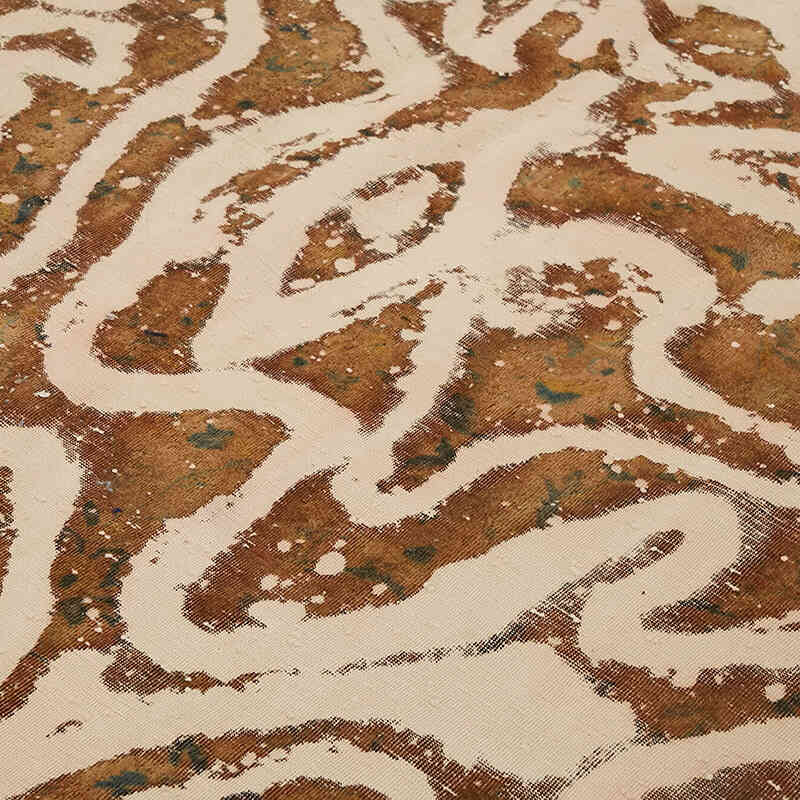 Alfombra Oriental Vintage Teñida a Mano Sobretintada - 259 cm x 350 cm - K0070526