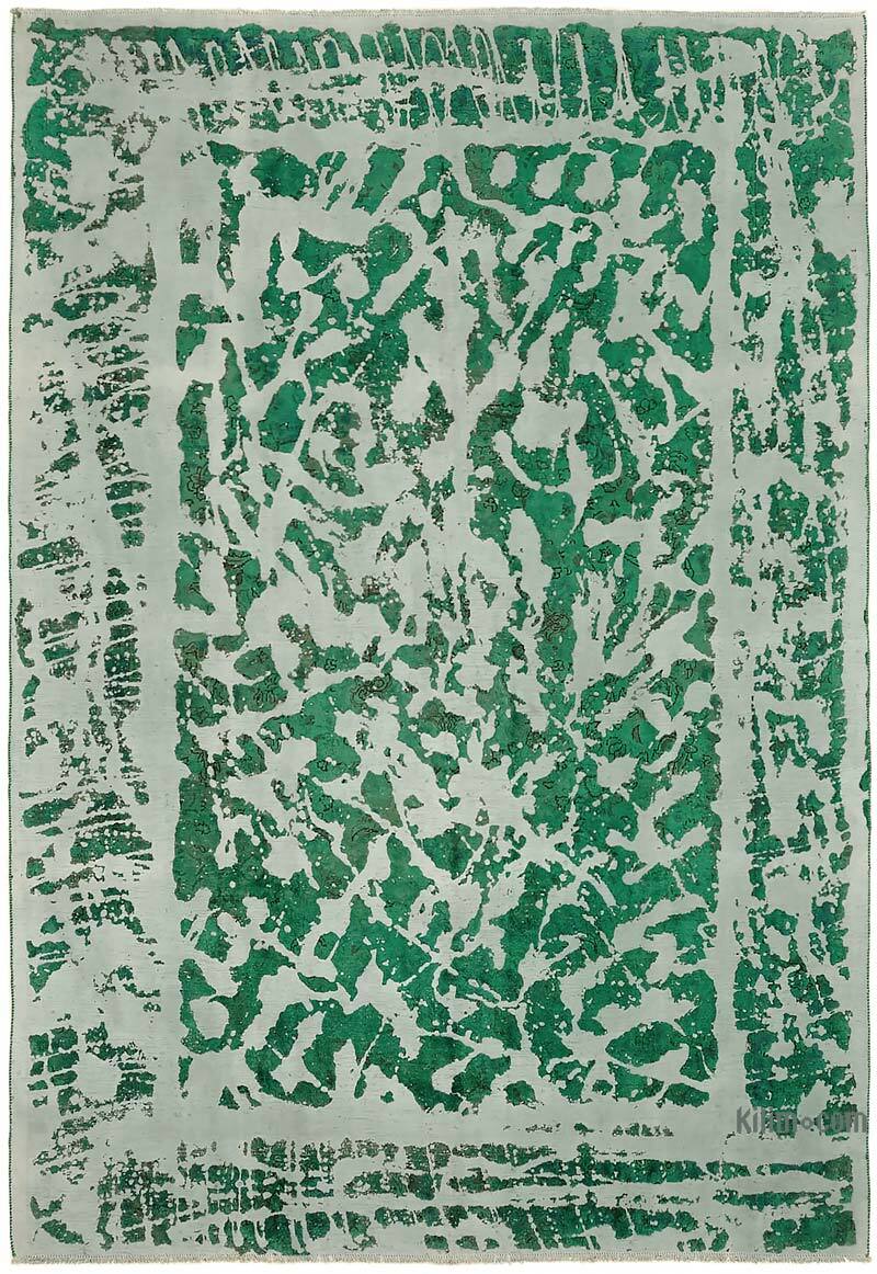 Overdyed Vintage Hand-knotted Oriental Rug - 8' 3" x 11' 11" (99" x 143") - K0070528