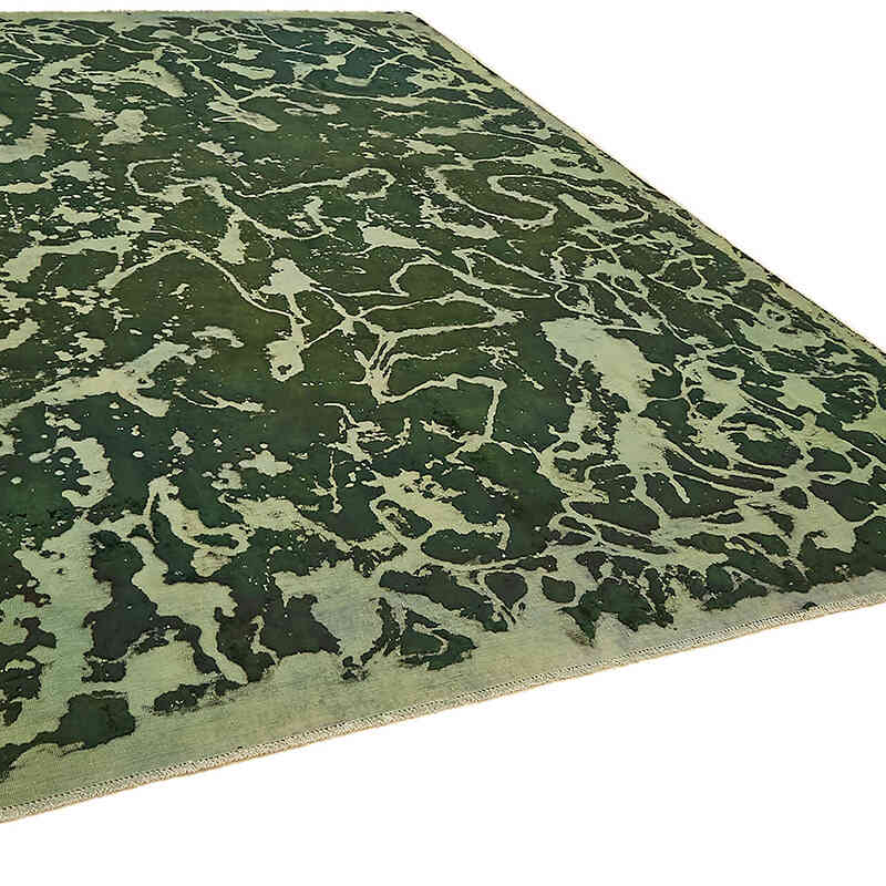 Overdyed Vintage El Dokuma Oryantal Halı - 262 cm x 374 cm - K0070529