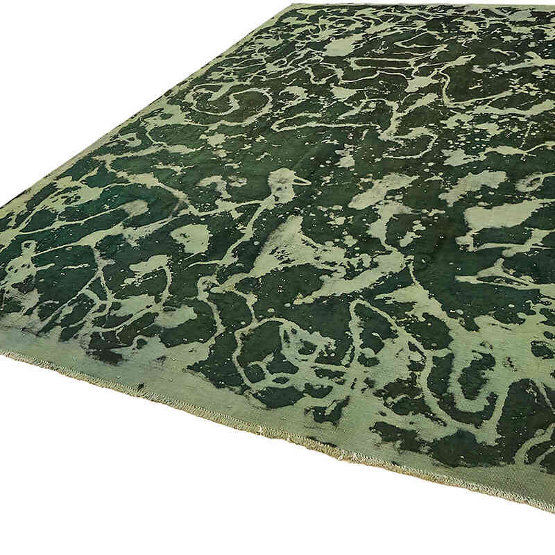 Overdyed Vintage El Dokuma Oryantal Halı - 262 cm x 374 cm - K0070529