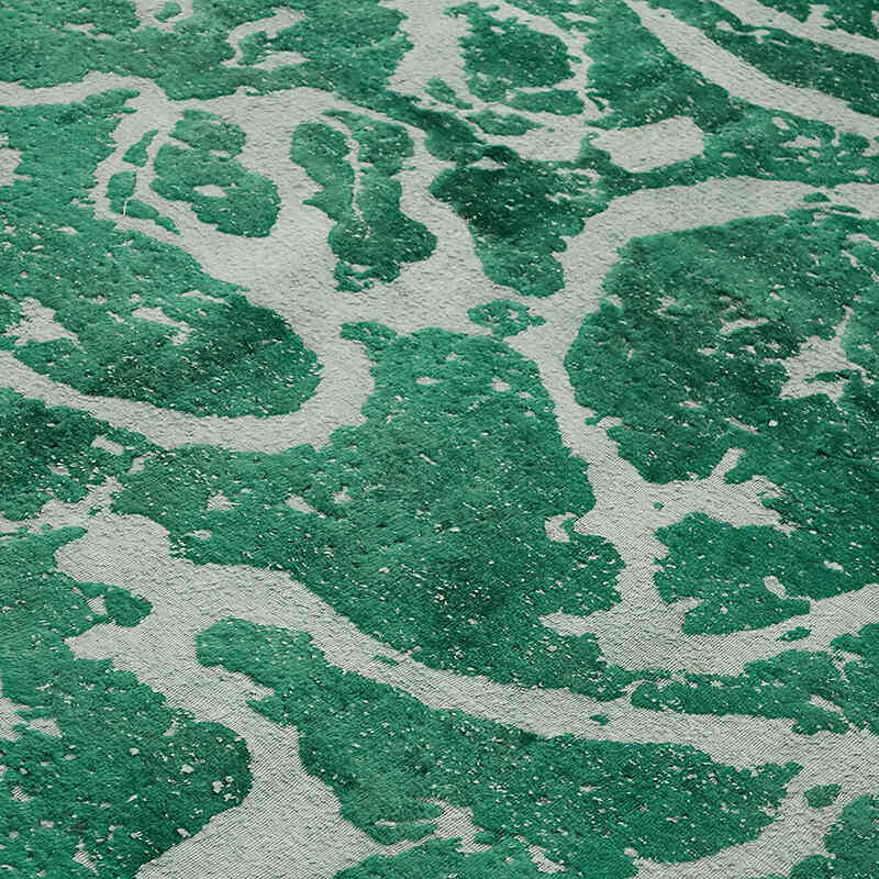 Overdyed Vintage Hand-knotted Oriental Rug - 9' 2" x 11' 11" (110" x 143") - K0070531