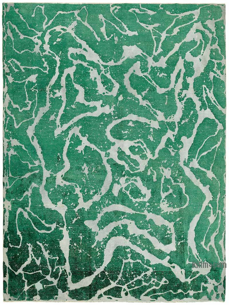 Overdyed Vintage Hand-knotted Oriental Rug - 9' 2" x 11' 11" (110" x 143") - K0070531