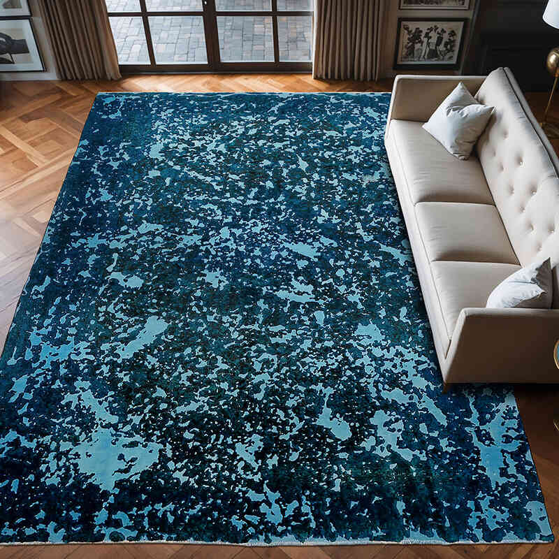 Overdyed Vintage El Dokuma Oryantal Halı - 270 cm x 380 cm - K0070532