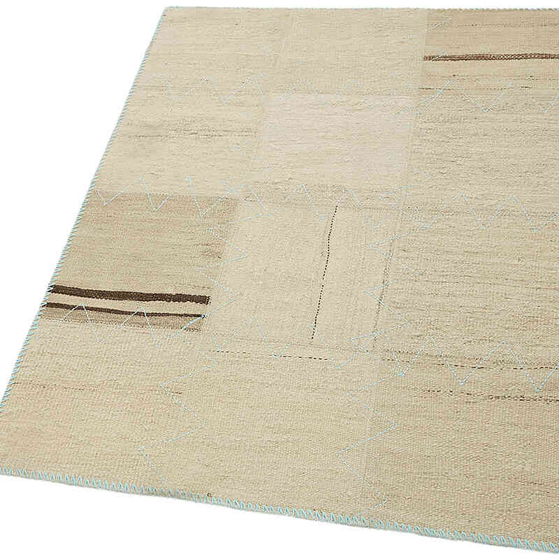 Patchwork Hemp Kilim Rug - 3' 1" x 4' 2" (37" x 50") - K0070540