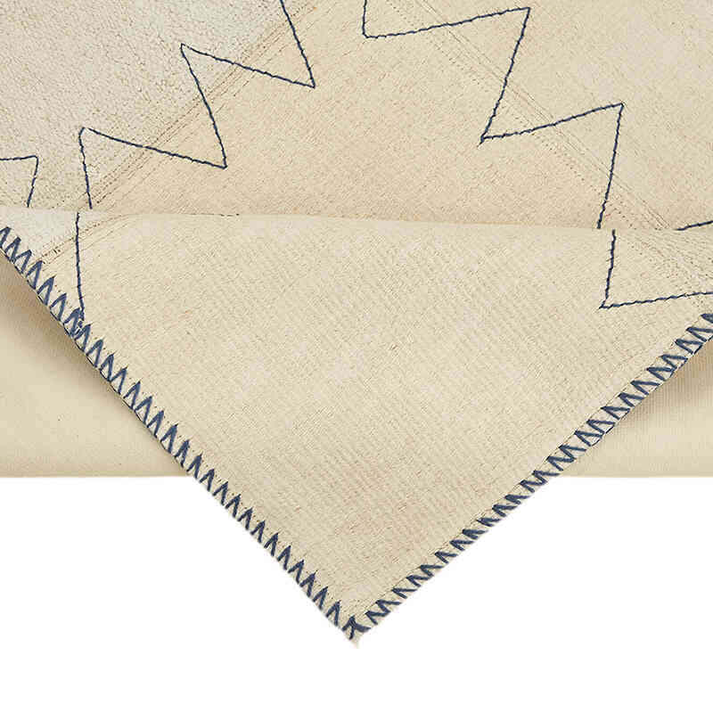 Alfombra Kilim de Cáñamo con Patchwork - 93 cm x 127 cm - K0070542