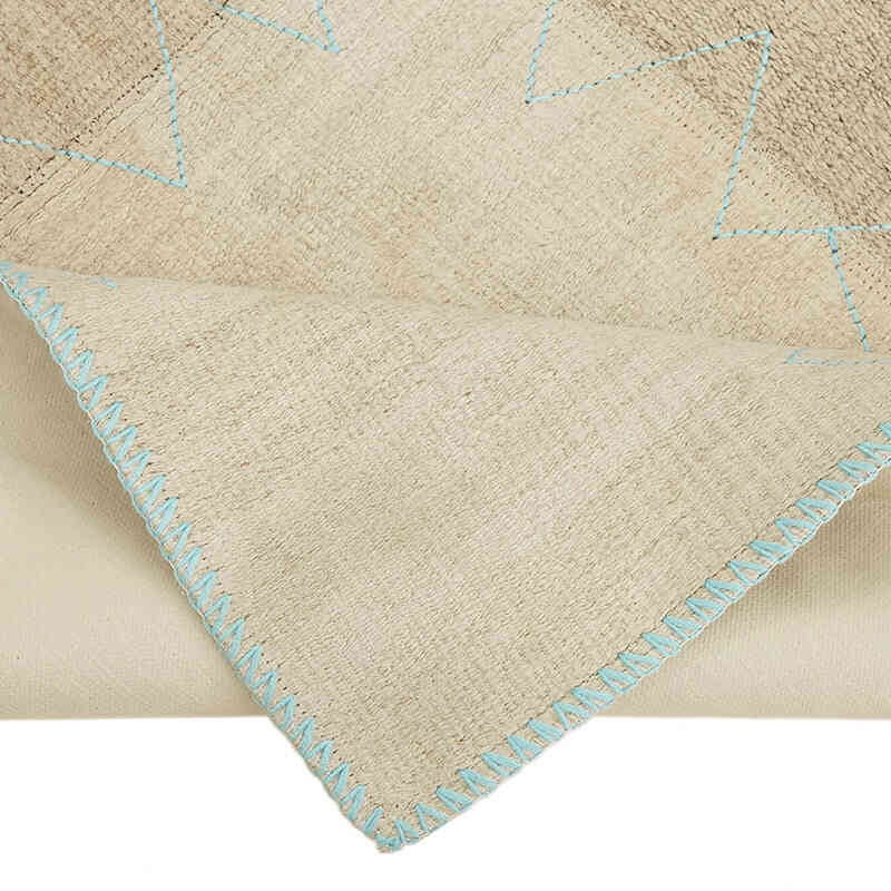 Alfombra Kilim de Cáñamo con Patchwork - 93 cm x 128 cm - K0070543