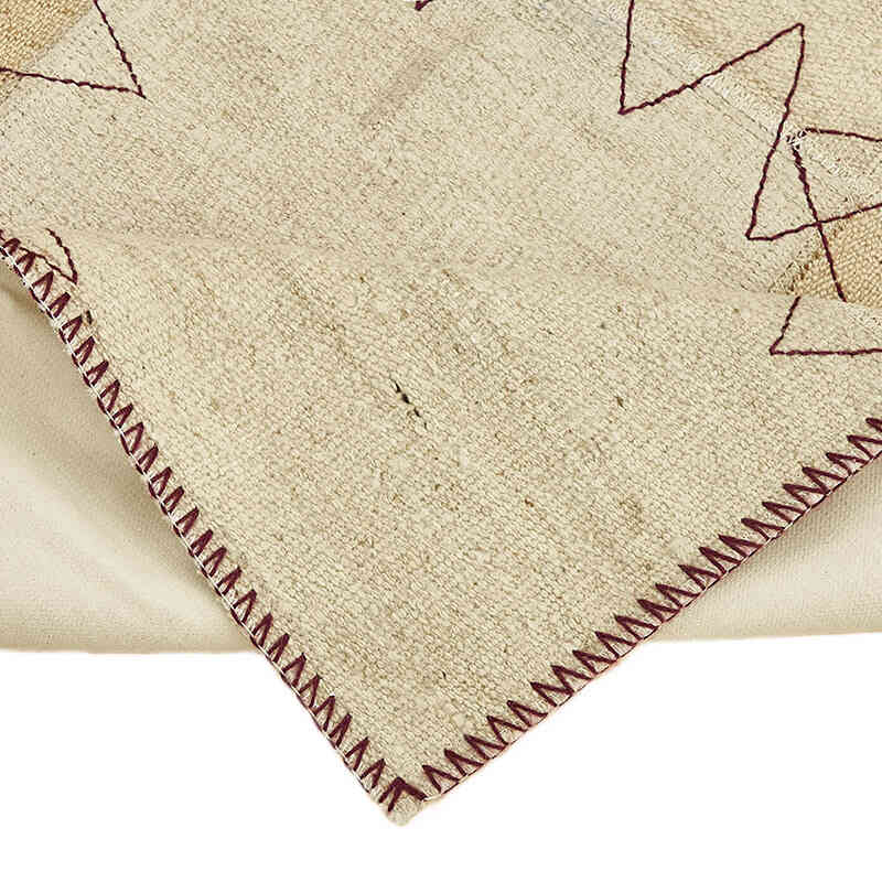 Alfombra Kilim de Cáñamo con Patchwork - 93 cm x 127 cm - K0070545