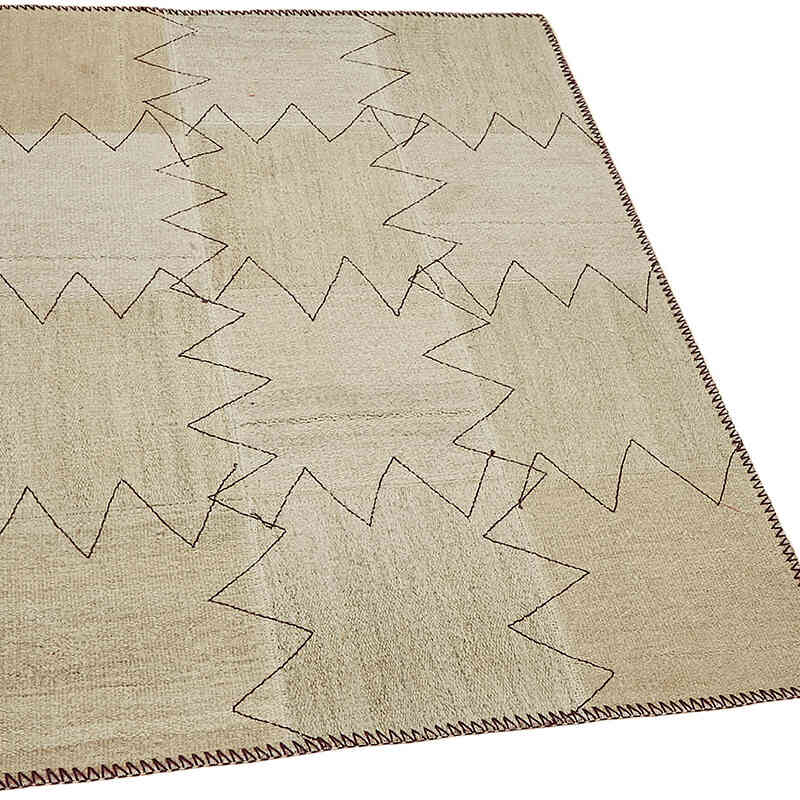 Patchwork Hemp Kilim Rug - 3' 1" x 4' 3" (37" x 51") - K0070547