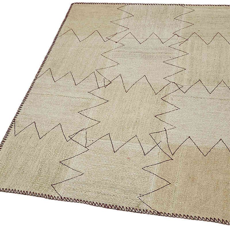 Patchwork Hemp Kilim Rug - 3' 1" x 4' 3" (37" x 51") - K0070547