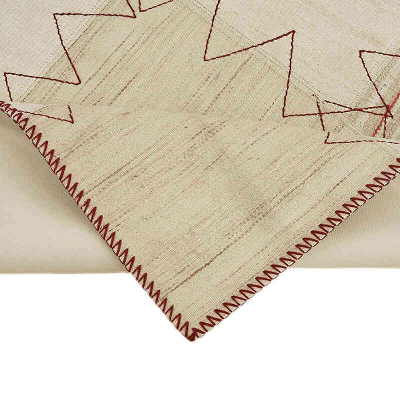 Alfombra Kilim de Cáñamo con Patchwork - 93 cm x 128 cm - K0070551