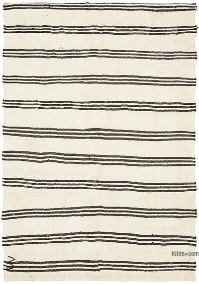 Vintage Anatolian Hemp Kilim Rug - 5' 3" x 7' 7" (63" x 91")