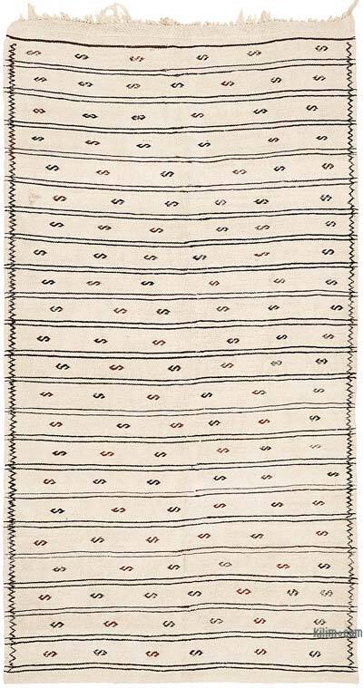 Vintage Anatolian Hemp Kilim Rug - 5' 9" x 10' 6" (69" x 126")