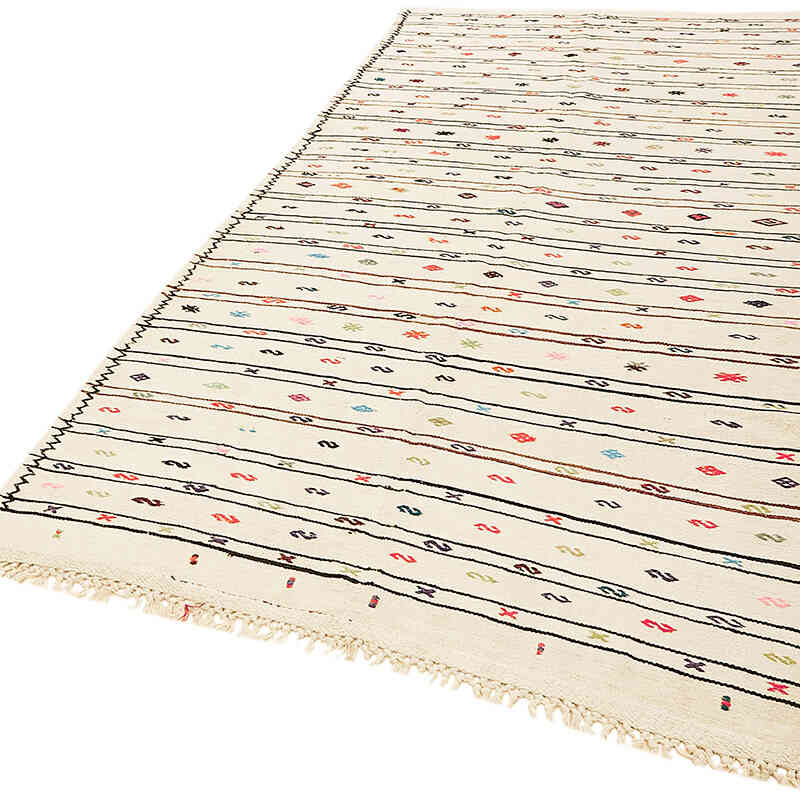 Vintage Anatolian Hemp Kilim Rug - 5' 5" x 10' 8" (65" x 128") - K0070575