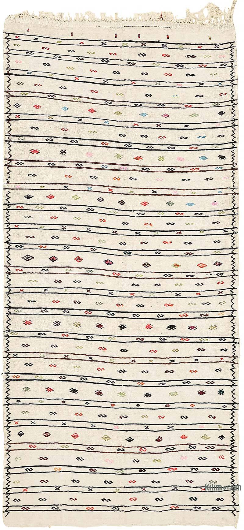 Vintage Anatolian Hemp Kilim Rug - 5' 5" x 10' 8" (65" x 128") - K0070575