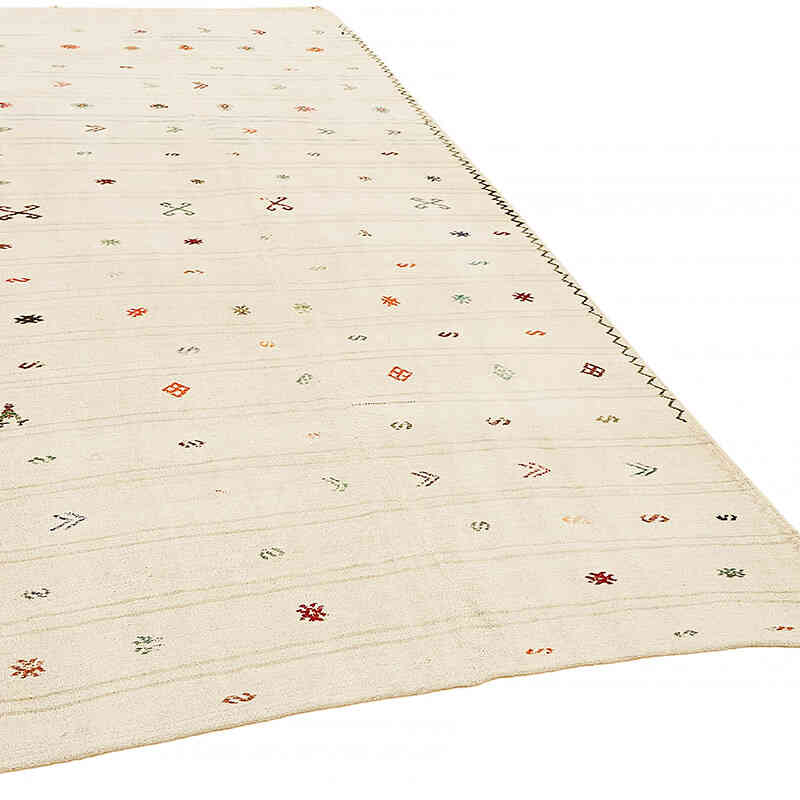 Vintage Anatolian Hemp Kilim Rug - 5' 9" x 11'  (69" x 132") - K0070576