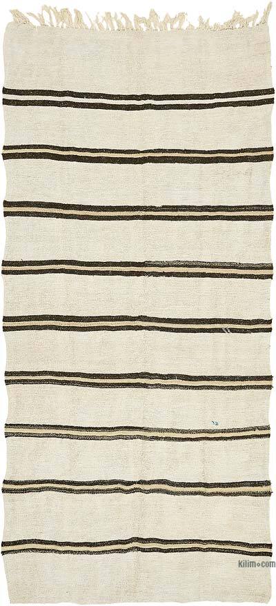 Vintage Anatolian Hemp Kilim Rug - 5' 3" x 10' 4" (63" x 124")